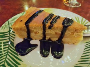 Pear cake at Bodhi Vegan in Paris