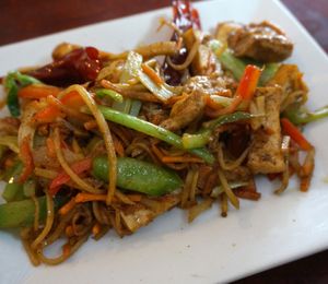 Some sort of "beef" with pepper at Bodhi Vegan in Paris