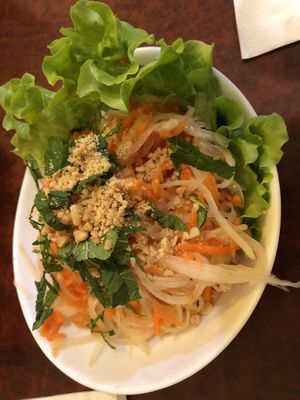 Papaya salad  at Bodhi Vegan in Paris