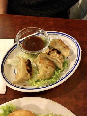 Grilled dumplings  at Bodhi Vegan in Paris