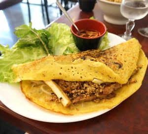 Vietnamese crepe at Bodhi Vegan in Paris