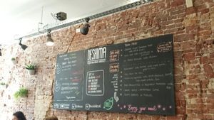 Menus details inside at Deshima in Amsterdam