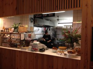 The lovely ladies working in the kitchen! at Deshima in Amsterdam