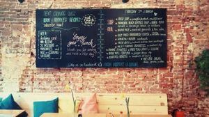 The new chalkboard-menu (March 2015) at Deshima in Amsterdam