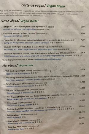 Menu p.1 (entire page is Vegan) #Veganuary at Origami in Esch-sur-alzette