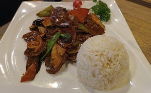 Vegan beef dish at Origami in Esch-sur-alzette