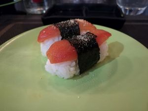 Sushi with tomato at Origami in Esch-sur-alzette
