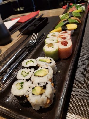 vegan sushi platter at Origami in Esch-sur-alzette