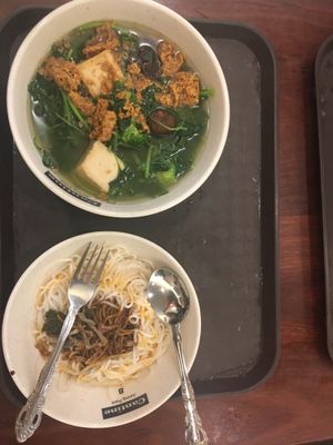 Dry lamian noodle and soup  at Xuan Miao Vegan 炫妙 - Jurong Point in West Singapore