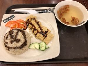 Vegan chicken rice. Tasty! at Xuan Miao Vegan 炫妙 - Jurong Point in West Singapore