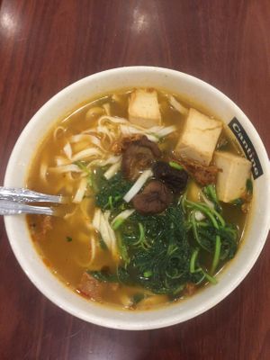 Tom Yam Ban Mian Soup Noodle $6.50 at Xuan Miao Vegan 炫妙 - Jurong Point in West Singapore