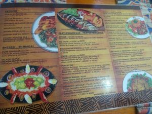 menu at Mama Africa in Sao Paulo