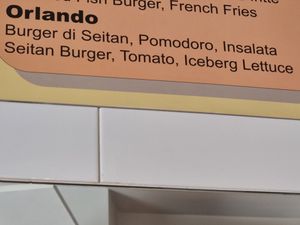 Vegan option at ViP Burger in Ercolano