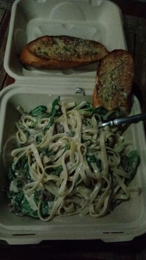 Alfredo pasta at The Lovin Oven at Ailovenalo in Honolulu