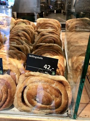 Cinnamon rolls! at Godt Brød Fløyen in Bergen