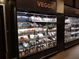 'veggie' fridge at Bio-Planet in Kortrijk