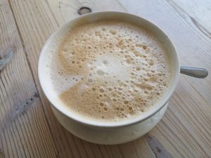 Soja-Milchkaffee ☕ at Cafe Sahneweiss in Bonn