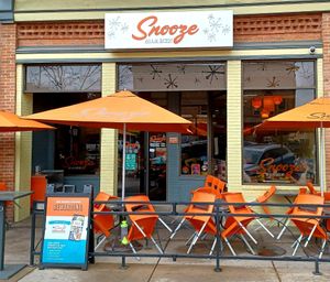 Front of building at Snooze in Fort Collins