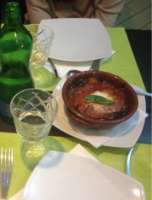 Vegan parmigiana di melanzane  at Piperita in Casalnuovo Di Napoli