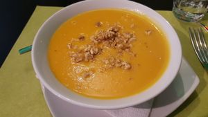 Vellutata di carote, patate e noci = Carrot Soup at Piperita in Casalnuovo Di Napoli