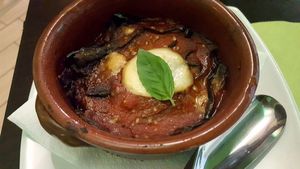 Eggplant parmigiana at Piperita in Casalnuovo Di Napoli
