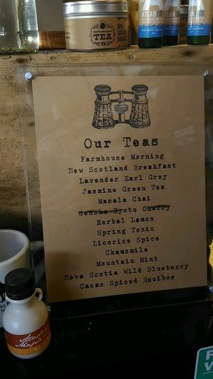 tea at The Barn Coffee in Mahone Bay