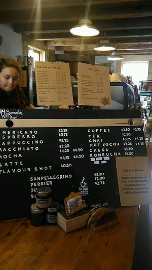 drinks at The Barn Coffee in Mahone Bay