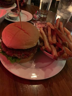 The impossible burger  at DLUX in Madison