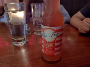 Strawberry craft soda at DLUX in Madison