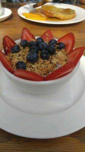 coconut yogourt breakfast bowl with chia at Aquatopia Water Garden Conservatory in Carp