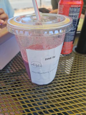Blueberry smoothie at Sunshine Drip Coffee Lounge in Coupeville