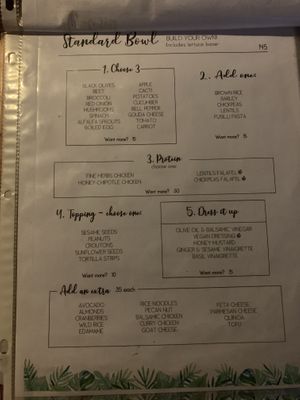 Menu, part II at NAAY in Holbox