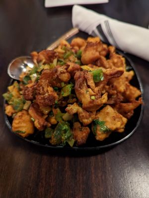 Gobi salsa (fried cauliflower) at Viceroy in Durham
