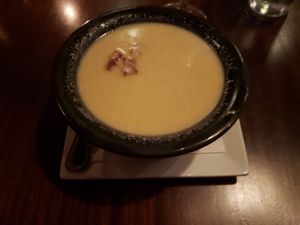 Potato leek soup at Viceroy in Durham