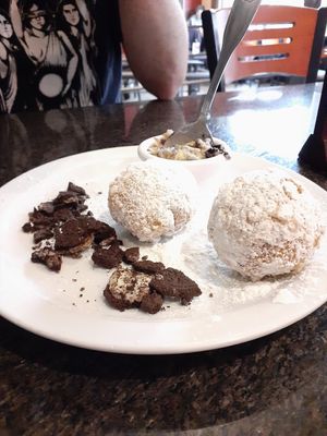 Vegan oreo beignets! at CyBelle's Front Room in San Francisco