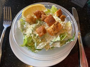 Small Caesar salad (too much dressing) at CyBelle's Front Room in San Francisco