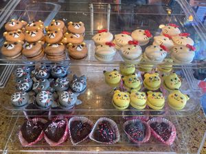 Special Valentine's Day dessert case at CyBelle's Front Room in San Francisco