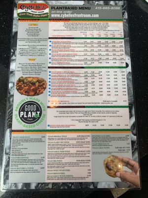 Menu  at CyBelle's Front Room in San Francisco