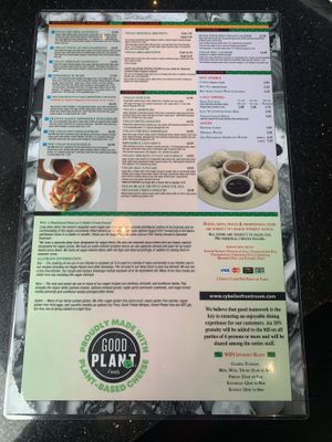 Menu   at CyBelle's Front Room in San Francisco