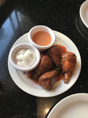 Flaming hot wings  at CyBelle's Front Room in San Francisco