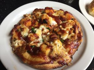 bbq chicken pizza at CyBelle's Front Room in San Francisco