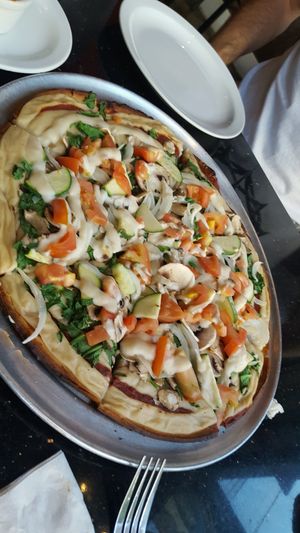 medium vegan and gluten free veggie pie at CyBelle's Front Room in San Francisco