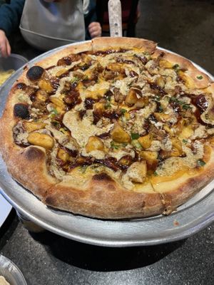 Vegan Golden dragon pizza  at CyBelle's Front Room in San Francisco