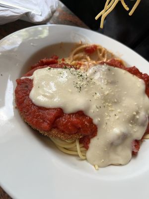 Chicken parm  at CyBelle's Front Room in San Francisco