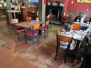 Cozy indoor seating  at CyBelle's Front Room in San Francisco