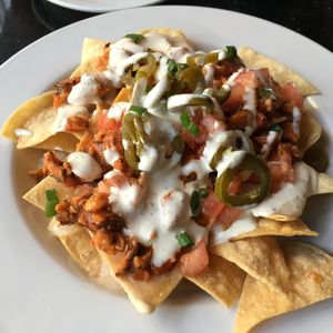 Vegan buffalo chick’n Ranch nachos  at CyBelle's Front Room in San Francisco