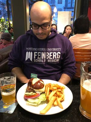 Impossible cheeseburger with vegan egg at CyBelle's Front Room in San Francisco