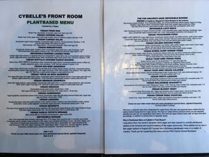 Extensive vegan options! at CyBelle's Front Room in San Francisco