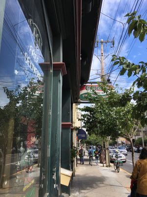 Out front at CyBelle's Front Room in San Francisco