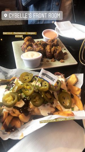 Fries and wings at CyBelle's Front Room in San Francisco